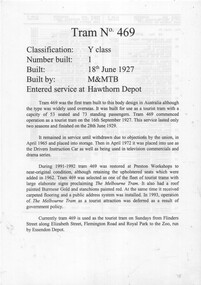 "Tram 469 - 70th Birthday tour"