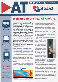 Pamphlet, Onelink, "AT Update Issue 1 - Metcard", 1997