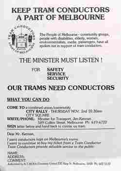 Tram conductors - user friendly