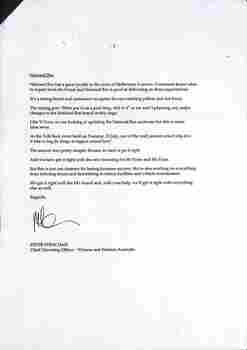 "Rebranding with NX" - letter