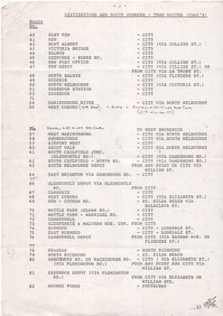 "Destinations and route numbers trams and buses" - page 2