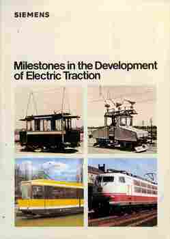 Siemens Milestones in the Development of Electric Traction" - cover