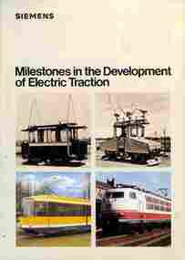 Siemens Milestones in the Development of Electric Traction" - cover