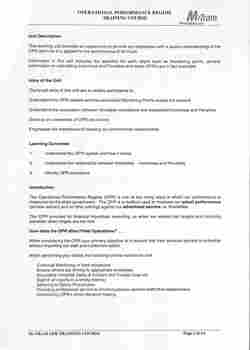 "M>Tram operational performance regime (OPR) training manual - page 2
