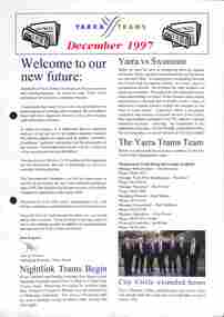 Yarra Trams newsletter - Dec. 1997 - issue 1