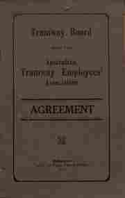  "Agreement - Australian Tramway Employees' Association - Tramway Board of Melbourne"