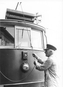 VR motorman and tram 49 at Black Rock