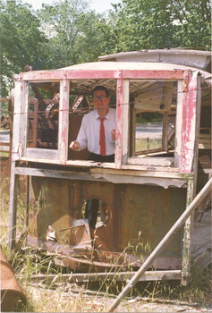 Norm Cross - Bendigo tram - 1985