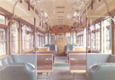 Photograph - VR class tram 53 interior, Norm Cross