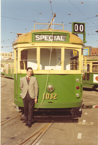 W7 class tram 1032 and Norm Cross