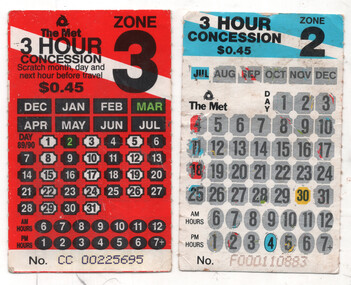 Set of two scratch tickets