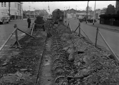 Demolition of cable tram track Nicholson St Fitzroy