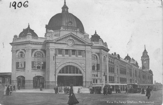 Swanston Street and Flinders Street 1906