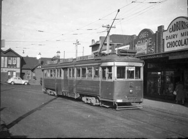 Negative - VR Tram 51 at Black Rock, Hugh Ballment, early 1950s