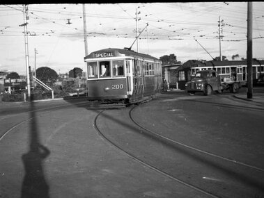 MMTB Q class Tram 200 - workshop employees special tram