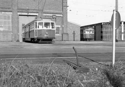 MMTB trams 990 and 781 Preston Workshops