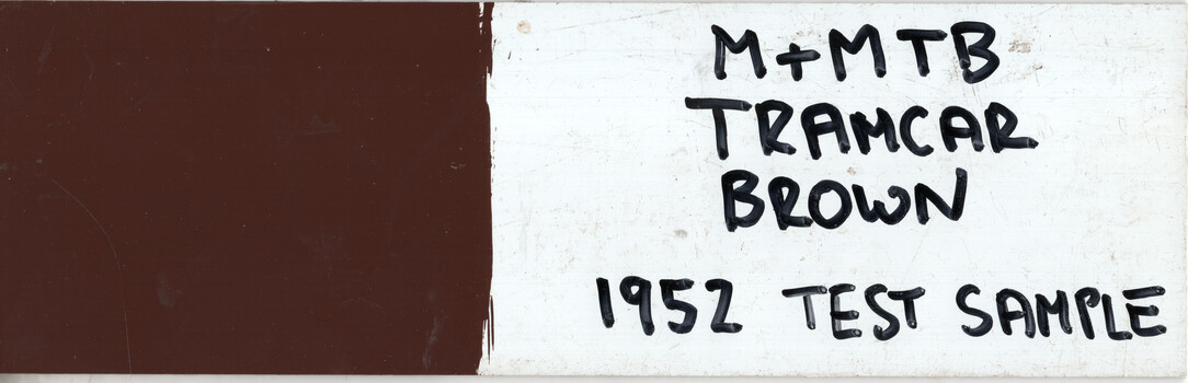 "M&MTB Tramcar Brown - 1952 test sample"