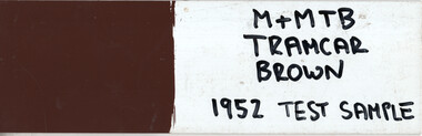 "M&MTB Tramcar Brown - 1952 test sample"