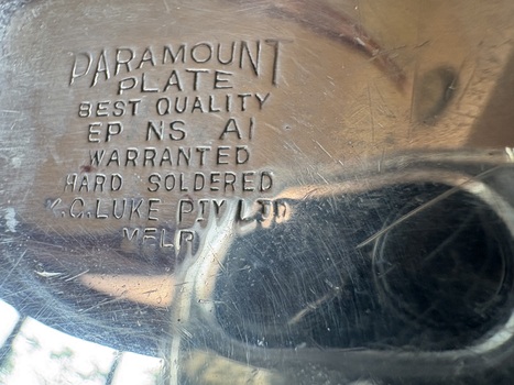 Manufacturer's stamp on base