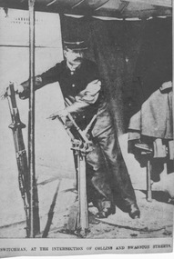 Signalman at Collins and Swanton Streets