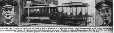 Last cable tram on Richmond line