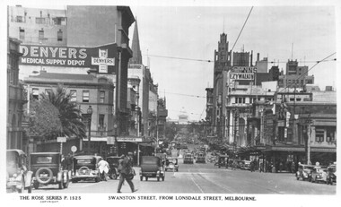 "Swanston Street, from Lonsdale Street, Melbourne"