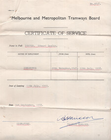 Certficate of Service and letter - E L Foster