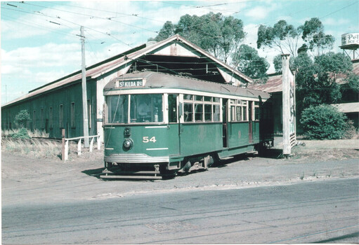 VR tram 54 at Elwood Depot