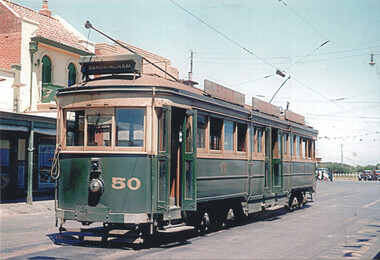 VR tram 50 at the Black Rock terminus