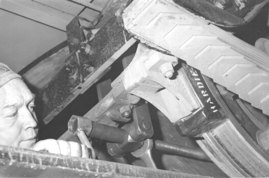 Adjusting brakes on a No 15 Truck