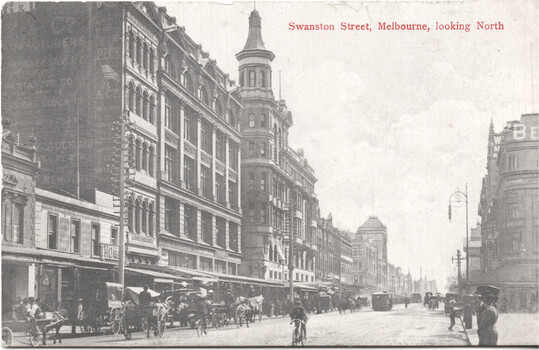 "Swanston Street, Melbourne, looking North"