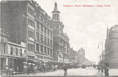 "Swanston Street, Melbourne, looking North"