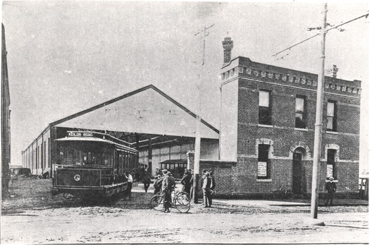 NMETL crossbench car Essendon Tram depot