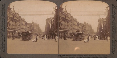 Stereo pair - Collins St at Swanston St.