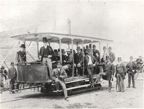 First electric tram Doncaster