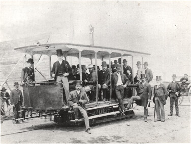 First electric tram Doncaster