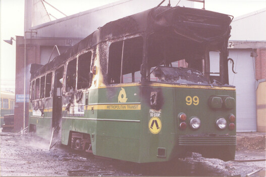 Z1 99 on fire at Preston Workshops - 6
