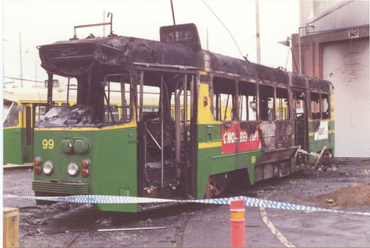 Z1 99 on fire at Preston Workshops - 5