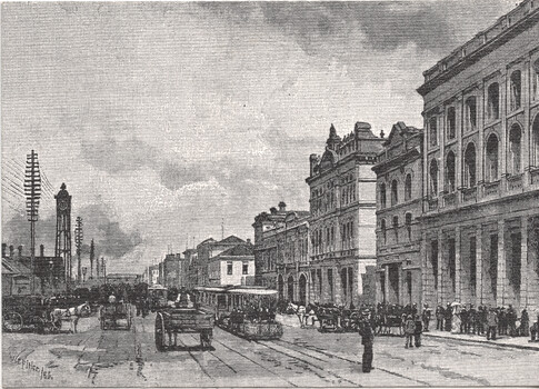 Flinders St - cable trams