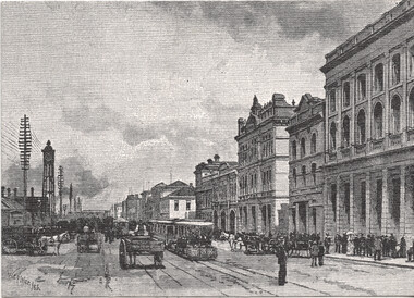 Flinders St - cable trams