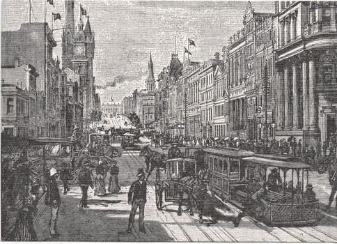 Collins St with cable trams c1890