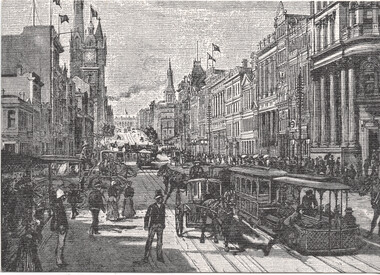Collins St with cable trams c1890