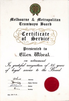 Certificate of Service - Ellen Wheat