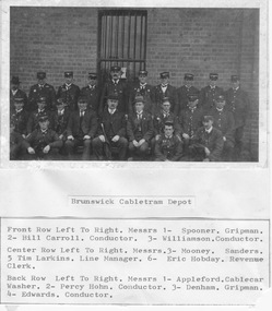 Staff at Brunswick cable tram depot