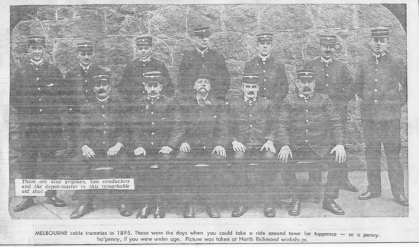 Staff at Victoria Bridge cable tram depot