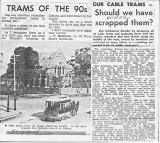 Horse tramways and cable tramways