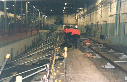 Installation of new pits and tram inspection stands - 2