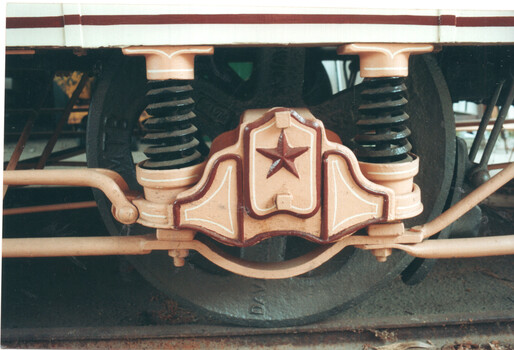 Detail of the axle box on the trailer.