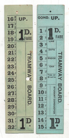 Trip Slip - cable tram Bell Punch type - one penny