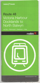 "Route 48 Victoria Harbour Docklands - North Balwyn"